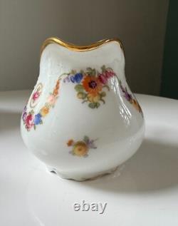 Schumann Bavaria Tea Set Dresdener Art Flowers Teapot, Sugar Bowl & Creamer