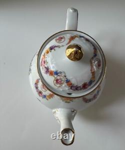 Schumann Bavaria Tea Set Dresdener Art Flowers Teapot, Sugar Bowl & Creamer