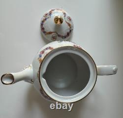Schumann Bavaria Tea Set Dresdener Art Flowers Teapot, Sugar Bowl & Creamer