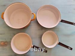 Sears Merry Mushroom Set 10 Pieces Enamelware Coffee Pitcher Tea Kittle Pot Pans