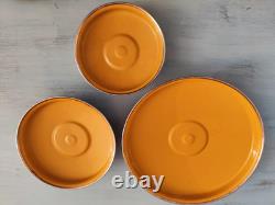 Sears Merry Mushroom Set 10 Pieces Enamelware Coffee Pitcher Tea Kittle Pot Pans