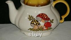 Sears Merry Mushrooms 21 Piece Tea Pots And Mugs Set