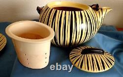 Sebastiano Buscetta Tea Service MEXIKANA Ortenburg Tambach 1950s Black Yellow