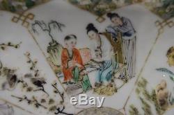 Set Antique Chinese Famille rose Porcelain Teapot and Teabox And Plate
