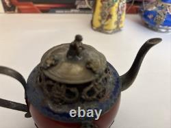 Set Of 3 Antique Tibetan Ceremonial Tea Pots