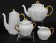 Set Of 4 Shelley England Regency Dainty White Teapot Coffee Creamer Sugar Nr Tna