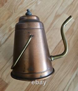 Set Of 4 Vintage Copper and Brass Tea Pot Wall Sconces Light Fixtures