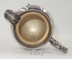 Set Of 6 Birmingham Silver Co. Silver On Copper Tea Coffee Set Warmer Stand Pot