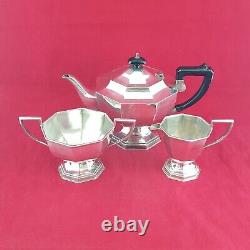 Set Of Silver Plated Tea Pot With Milk Jug & Sugar Bowl 6000 NA