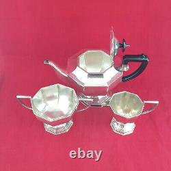 Set Of Silver Plated Tea Pot With Milk Jug & Sugar Bowl 6000 NA