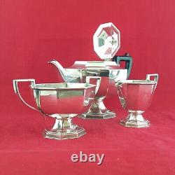 Set Of Silver Plated Tea Pot With Milk Jug & Sugar Bowl 6000 NA