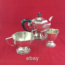 Set Of Silver Plated Tea Pot With Milk Jug & Sugar Bowl NA 6000