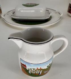 Set of 10 VILLEROY & BOCH NAIF Pot, Tea pot, Serving platter, creamer, bowls