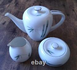 Set of 21 SANGO Japan BAMBOO Plates, Saucer, Creamer & Sugar, Tea Cup, Tea Pot