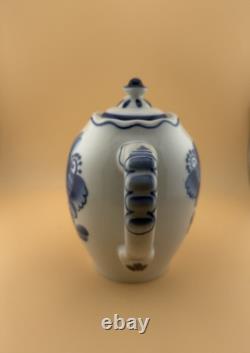 Set of 2 GZHEL Coffee Tea Pots Porcelain Handmade Hand Painted Never Used
