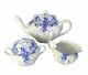 Shelley Dainty Blue Tea Set (teapot, Creamer & Covered Sugar Bowl)