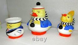 Shelley Mabel Lucie Attwell 3 Piece Duck Animal Nursery Series Tea Set England