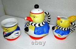 Shelley Mabel Lucie Attwell 3 Piece Duck Animal Nursery Series Tea Set England