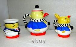 Shelley Mabel Lucie Attwell 3 Piece Duck Animal Nursery Series Tea Set England