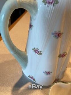 Shelley Rosebud 4 Cup Coffee/Tea Pot Set Lot Dainty Shape RD272101 PTN 13426
