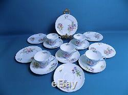 Shelley Wild Flowers 13668 Part of Tea Set + Miniature Teapots Collection of 7