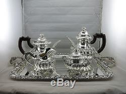 Silver Complete 5 Piece Tea Pot/Coffee Set 7714 gram Made In Italy Brand New