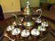 Silver Lining Antique Brass Tea Cup Teapot Set 10 Teacups & Tray Saudi Arabia