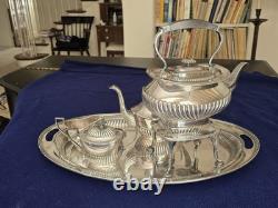 Silver Plated Gorham Newport Tea & Coffee Set 5 Piece With Tray unknown year