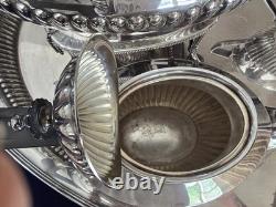 Silver Plated Gorham Newport Tea & Coffee Set 5 Piece With Tray unknown year