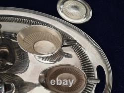Silver Plated Gorham Newport Tea & Coffee Set 5 Piece With Tray unknown year