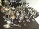 Silverplated Teapot Set, 2 Different Design Wine Goblets, Spoons, & Platters