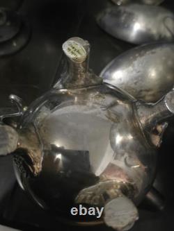 Silverplated Teapot Set, 2 Different Design Wine Goblets, Spoons, & Platters