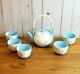 Snoopy Woodstock Everwin Ceramic Tea Set In Box Peanut Tea Pot Cups Ufs Blue