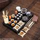 Solid Wood Tea Tray+complete Tea Set Yixing Kung Fu Zisha Purple Clay Teapot Cup