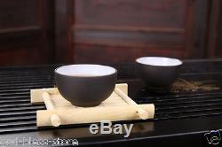 Solid wood tea tray+complete tea set yixing kung fu zisha purple clay teapot cup