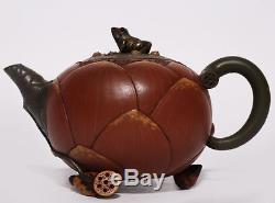 Special Rare Antique Chinese Handwork Pottery Yixing Zisha Teapot PT174