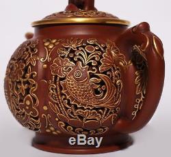 Special Rare Old Chinese Yixing Zisha teapot Craftsmanship Mark KangXi PT157