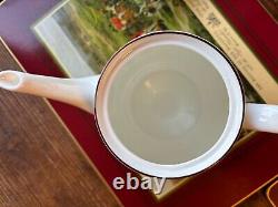 Staffordshire Crown Hunting Scene Fine Bone China Teapot withCover 6.76 Tall VTG