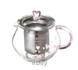 Starbucks Korea 2019 Valentine glass tea pot + Ceramic mug + glass canister SET