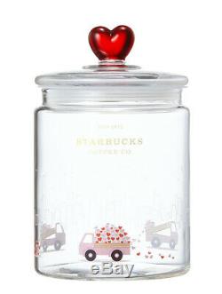 Starbucks Korea 2019 Valentine glass tea pot + Ceramic mug + glass canister SET