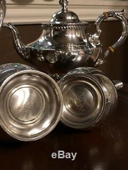 Sterling Silver By Poole 1027 Georgian Tea Pot Set Of 4