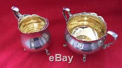 Sterling Silver Tea, Coffee, Sugar, and Creamer set Jack Shepard Repro Poole