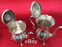 Sterling Silver Tea, Coffee, Sugar, and Creamer set Jack Shepard Repro Poole