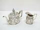 Sterling Silver W. Gale & Son, Ny Antique Floral Ornament Teapot & Creamer Set