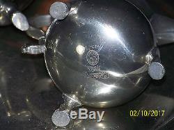 Stieff Colonial Williamsburg Pewter 4 PC Tea Set
