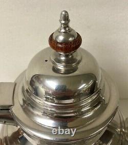 Stieff Pewter Williamsburg Restoration Tea Set Teapot Sugar Creamer (3) Pieces