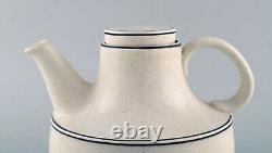 Stig Lindberg for Gustavsberg. Birka teapot with sugar / cream set, 1960s