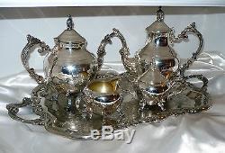 Stunning Ornate F B ROGERS TEA/COFFEE Service With Waiter's Tray