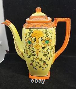 Stunning Tea Pot Set 5 demitasse cups, Covered Sugar Dish, Creamer and Tea Pot