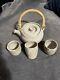 Super Cool Hand Made Stoneware Tea Pot Set With Bamboo Handle